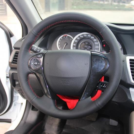 Hand Sewing Car Steering Wheel Cover Microfiber For Honda Accord 2013-2017