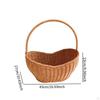 Picnic Basket with Handle Bread Imitation Rattan Handwoven for Outdoor