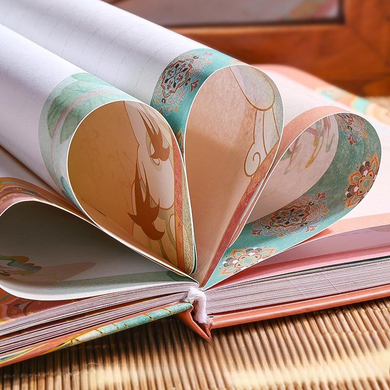 Kaba Xiong's High-value Dunhuang National Style Series Hand Account Diary Exquisite Bronzing Cover Full-color Inner Page Thickened Style