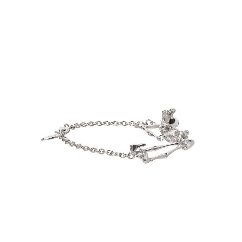 Vivienne Westwood Skeleton Saturn Pendant Bracelet Unisex Bracelet Brass Silver 61020030W113W113 Box