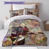 Art of Singer Pattern Bedding Quilt Set Quilt Cover Pillowcase Home Decoration Gift (1 * Duvet Cover + 2 * Pillowcase, Without Core)
