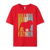Retro Bulldog Father Cool Dog Dad Tshirt Unisexs Cotton Top Tee Fitting Oversized Tshirt Top Anime T Shirts