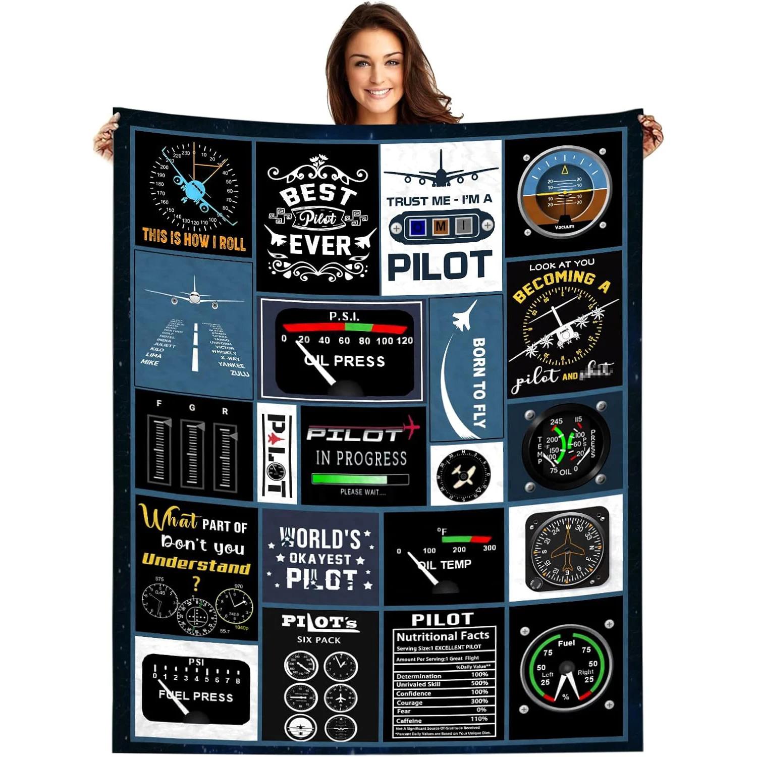 Pilot gifts , aviation gifts , pilot aviation blankets , pilot gifts , aviation pilot instrument gifts blankets , super soft blankets 150x200cm