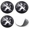 4pcs 54mm 56mm 60mm 65mm Peugeot Car emblem Wheel Center Hub auto Rim refit dust-proof badge covers sticker styling accessories