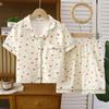 Animal Patterns Kids Summer Pajamas With Breathable Fabric