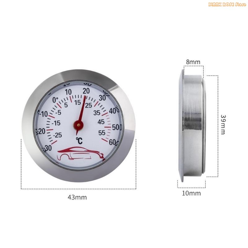 K1AE Mini-Thermometer 43mm Rundes Temperaturmessgerät -30 bis 60℃ Temperaturmesser