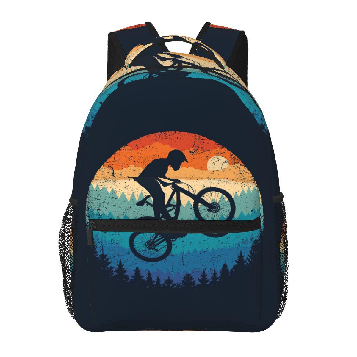 Bicicletă Montană Ciclism Downhill Montare Rucsacuri MTB Băieți Fete Ghiozdan Elevi Genți Școlare Rucsac Cartoon Laptop Geantă de Umăr One Size black