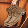 New Fashion Autumn And Winter Men's High Top Martin Boots Students Male Boys Trending Soft Sole Work Shoes Labor Protection Martin Sneakers