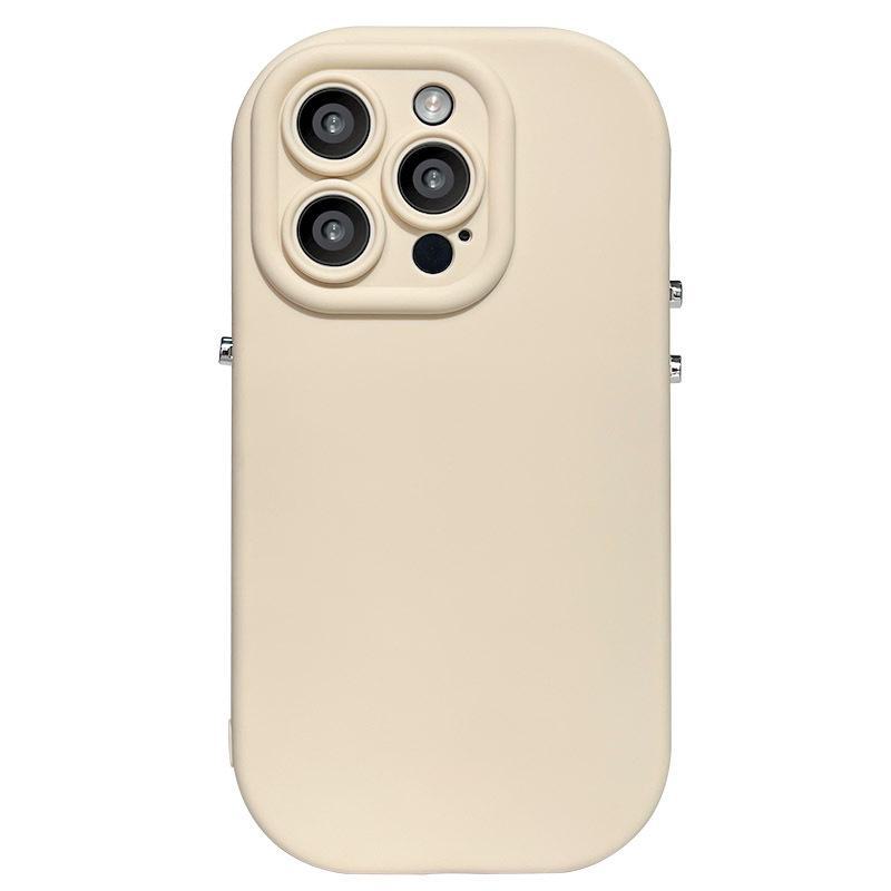 High-grade ins mobile phone case for Apple 11/12/13/14 Pro/15 - solid color soft shell.