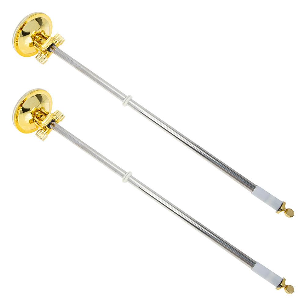 2Pcs Flagpole Suction Cup Base Car Mount Universal Flag Pole Holder Truck Rv Vehicle Portable for Parade and Outdoor Display dorato