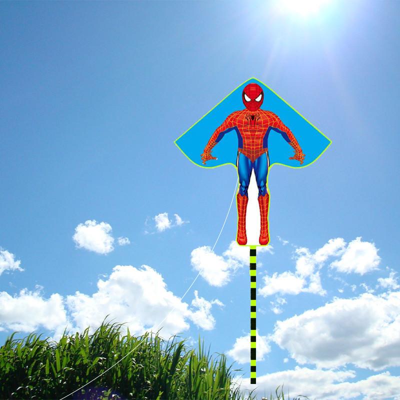 Triangular Cartoon Kite With Curved Edge For Children In Parks And Markets