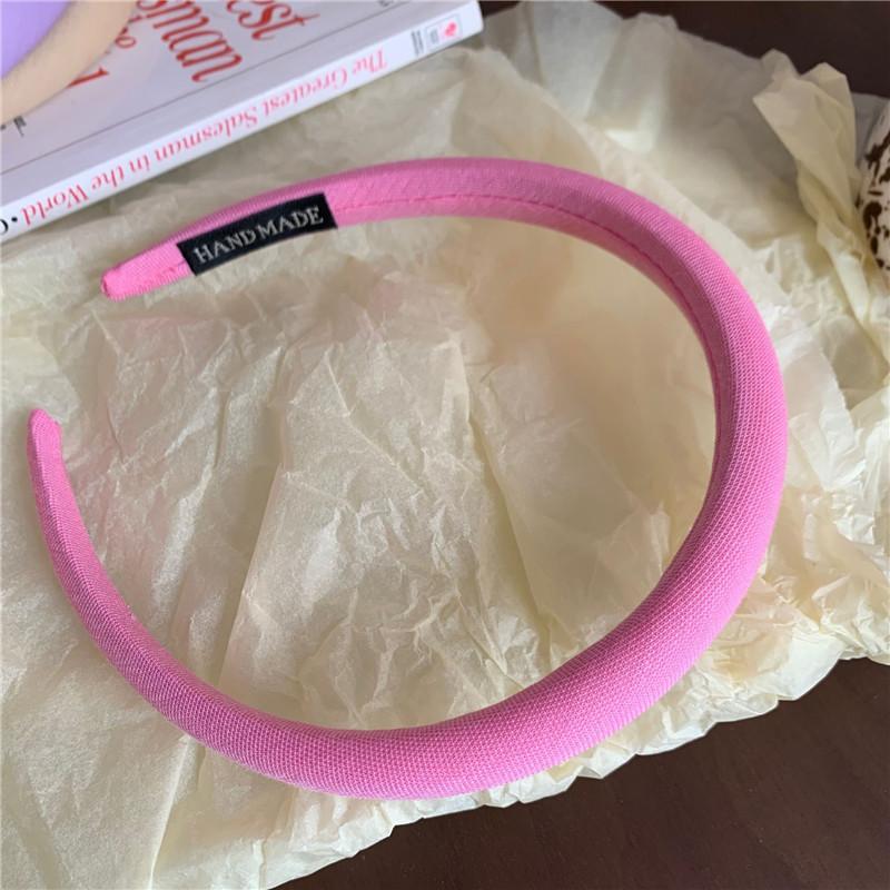 Sweet Candy-colored Fine-style Sponge Hairband for Girls, A New Trendy Korean Version of French-style Colorful Headband Hair Accessory