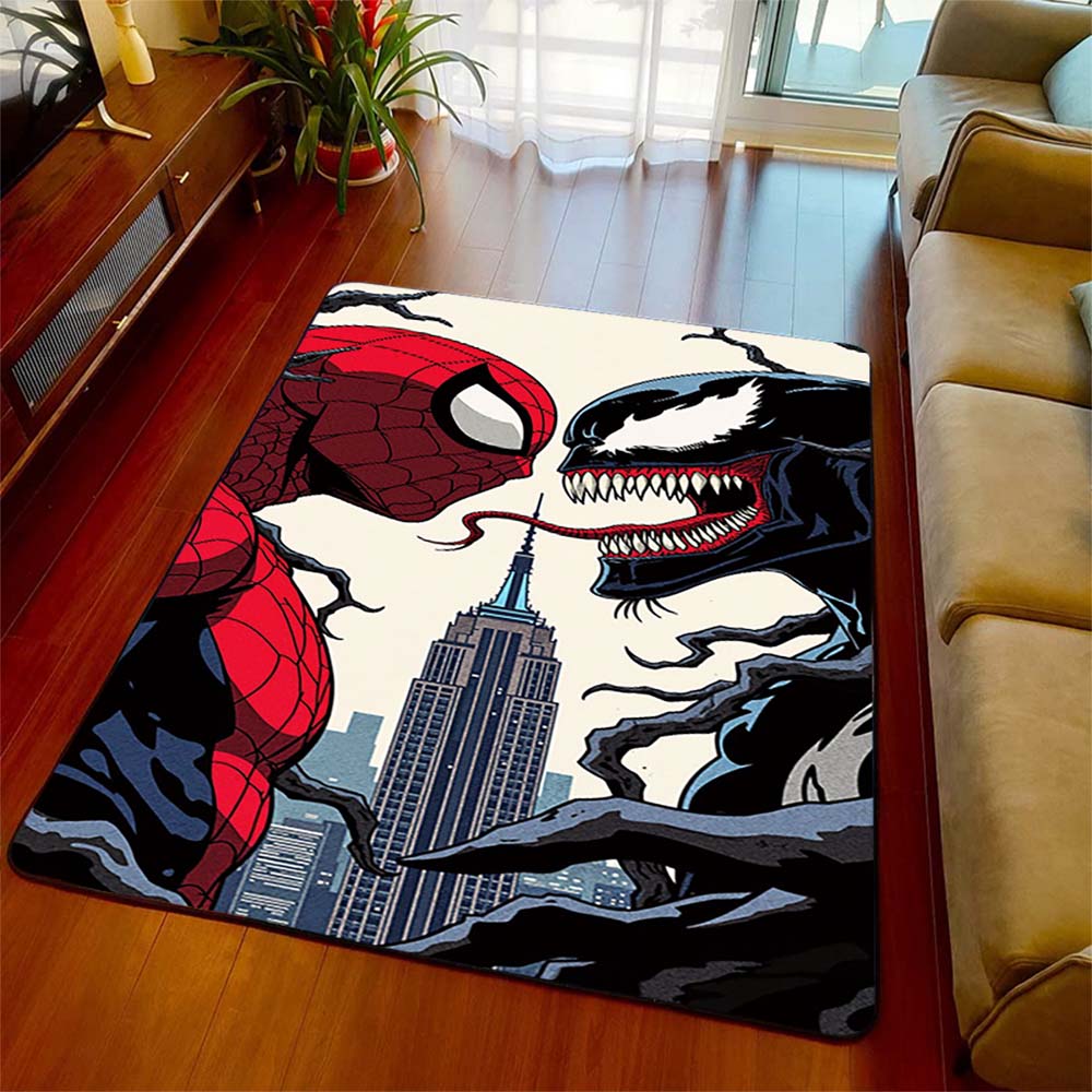 

3D Marvel Hero Printed Carpet Anti-Skid Polyester Area Rug Indoor Floor Mat for Home Bedroom Sofa -QJY 60x90cm