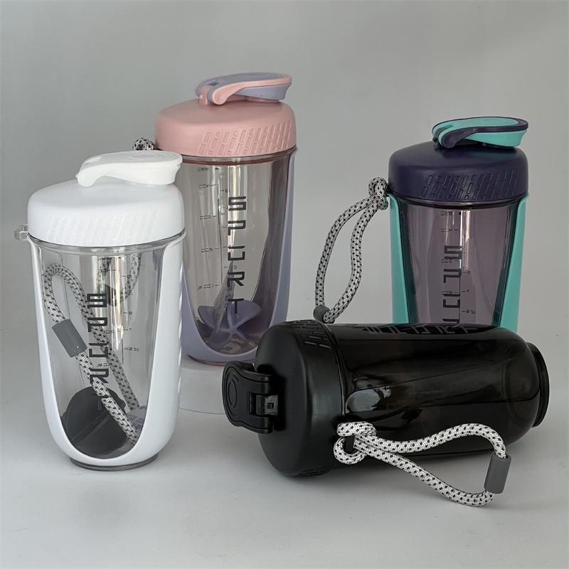 600 ml Mixer-Shaker-Flasche mit Schneebesen, Kunststoff-Protein-Shakes, auslaufsicherer Becher für Workout, Fitnessstudio, Sport