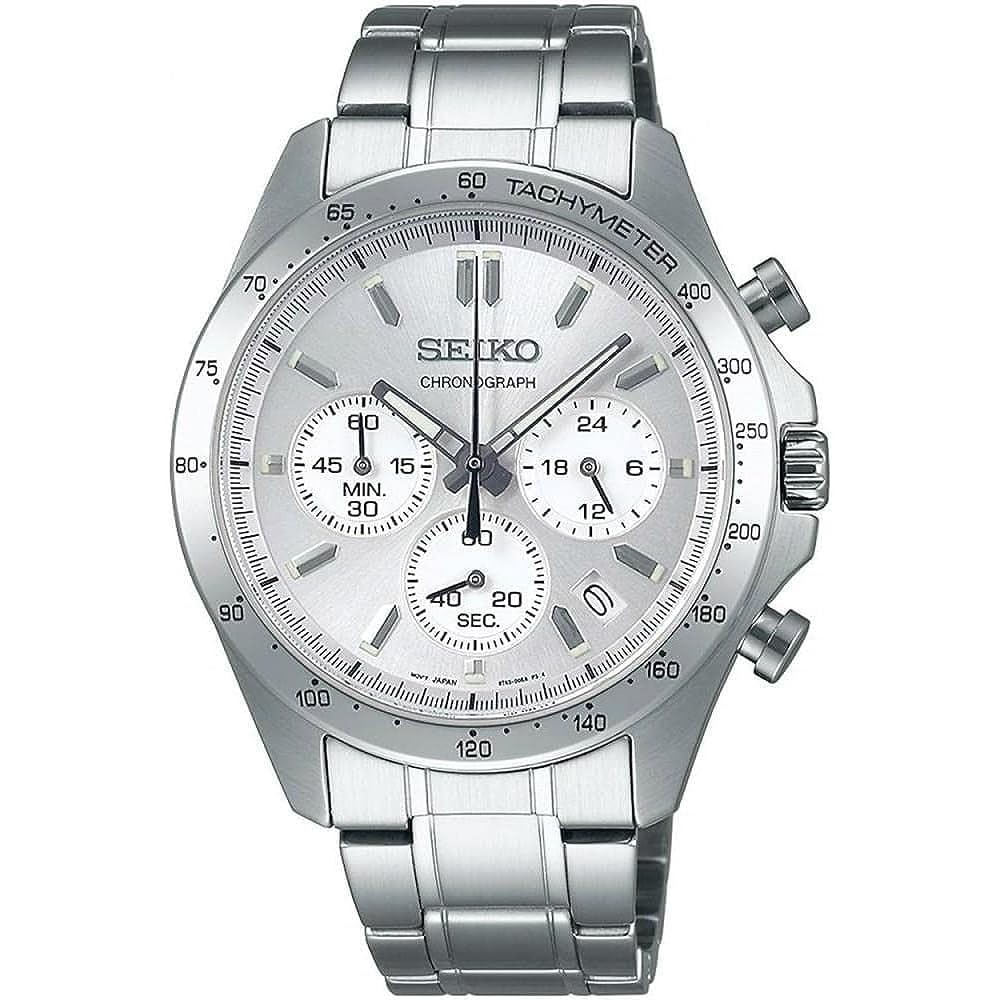 

Мужские кварцевые часы Seiko с хронографом SBTR009 Серебристые 1/5 секунды Водонепроницаемые