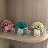 Decoration Mini Bicycle Ornaments Miniature Garden Artificial Flowers Ornaments  Wedding Decor