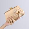 Luxury Women Handbag Fashion Clamp Evening Bag Satchel Retro Silk Rose Bag Designer Female Shoulder Crossbody Bag Wrist Bags