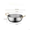 Korea Ramen Pot Instant Noodle Fast Heating Pan Dry Pots Double Ear Seafood Stainless Steel