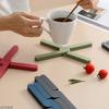 X-Shaped Foldable Tripod Mat Heat Resistant Plastic Table Mat Non-Slip Coaster for  Dishes High Quality Kitchen Accessorie
