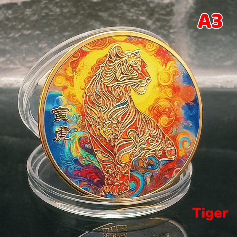 

Coin Chinese 2026 12 Zodiac Horse Decoration Colored Commemorative Medal Year Of The Horse High Quality Decorative Coins Gift