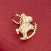 S925 Sterling Silver-Plated Exquisite Wooden Horse Charm for DIY Crystal Bracelets