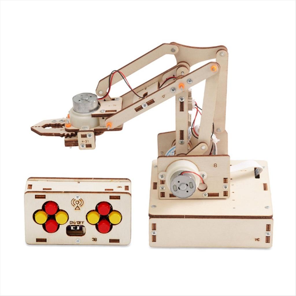 BHBL DIY Wireless Remote Control Mechanical Arm Model Kit for Kids Physics Experimental Tool Kit Children Learning DIY Kit