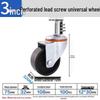 3/4/5 Inch Medium All-Iron Swivel Casters with Through-Hole, Double Axle, High Temp Resistance, Load-Bearing, and Wear-Resistant.