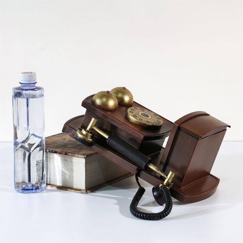Antikes Telefon Drehwählscheibe Festnetztelefon Modell Retro Wandmontage Handwerk Ornamente Schaufenster Stand Heimdekorationen