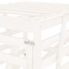 Waste Bin Enclosure White 84 x 90 x 128.5 cm Solid Pine Wood