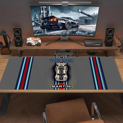 Martini Custom Name Large Size Mouse Pad Large Gaming Table Cushion Non-slip Laptop Tablet Big Mousepad XXL Mat Mini PC Playmat With Lock Edge