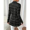 Women S Fitted Turn Down Collar Long Sleeve Button Blazer