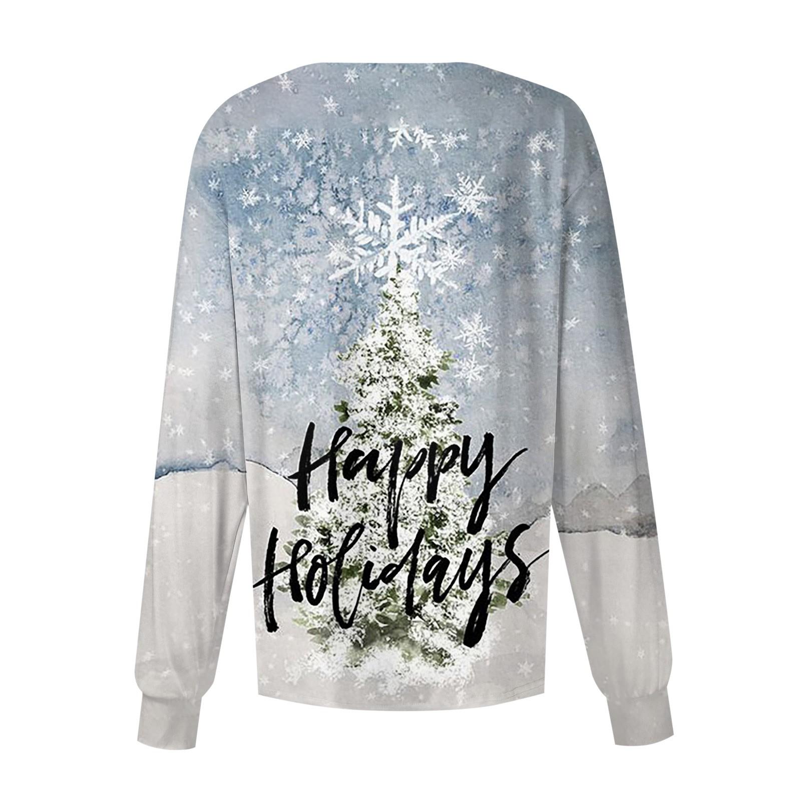 Женский однобортный защитный комбинезон с длинным рукавом и рождественским принтом — фото 4