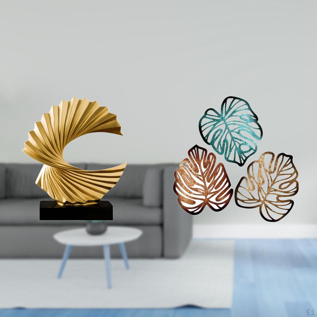 Oceanic Resin Sculpture Creative Tropical Jungle Artwork Wooden Figurine Abstract Home Decor for