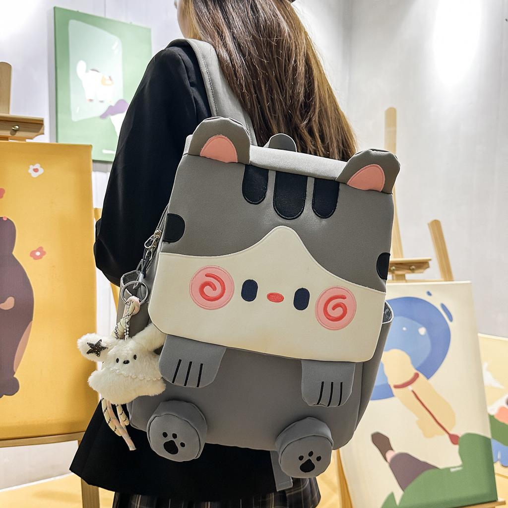 Schoolbag Japanese sweet sister cute cat backpack female high value soft cute girl heart backpack junior high school girls student schoolbag