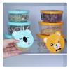 4pcs Children Cartoon Bento Box Cute Bear Lunch Box Outdoor Food Storage Box Kitchen Container Kids Student Microwave Lunch Box
