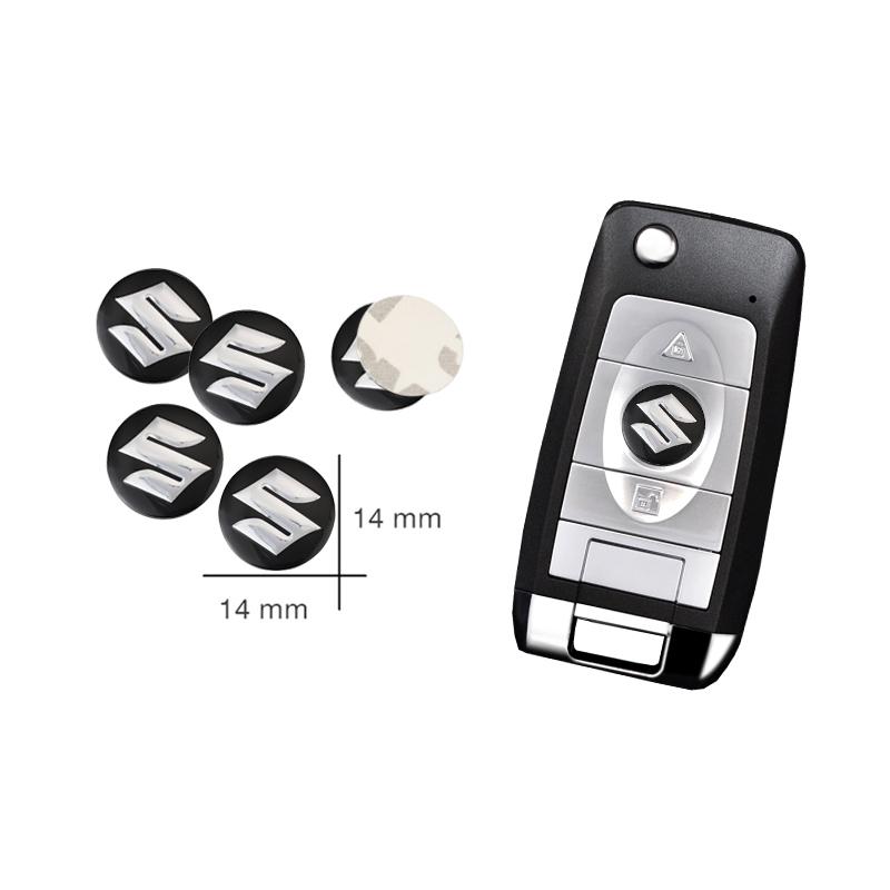 14mm Car Remote Key Sticker Aluminum Emblem Decal For Suzuki Vitara Jimny Alto Scross Baleno Samurai Kaiser Across Kizashi Swift