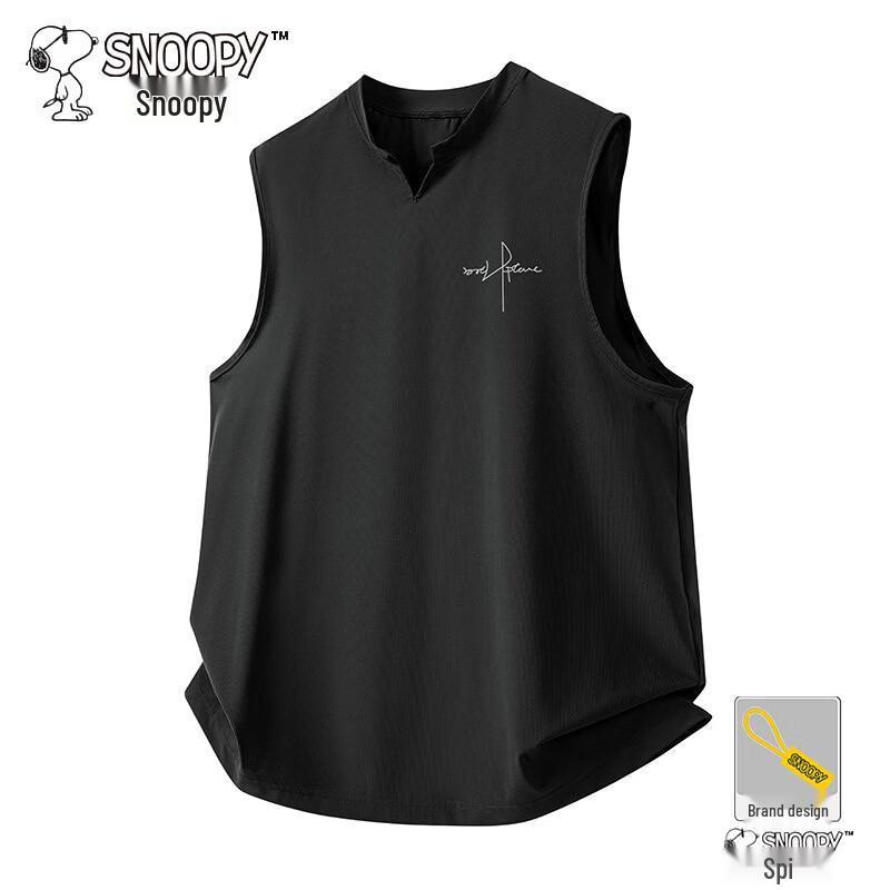 Snoopy Men s Ice Silk Sleeveless V-Neck Vest M