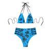 Women's Swimwear With Chest Pad Push-up  Two-Piece Swimsuit Tank Top With Panties Slim Fit Printed Swimwear