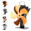 SF304G 5 Blades Wood for Burner Fan Heat Powered Stove Fan Fireplace Fan Efficient Wood Stove Fan Larger Air Flow Perfec