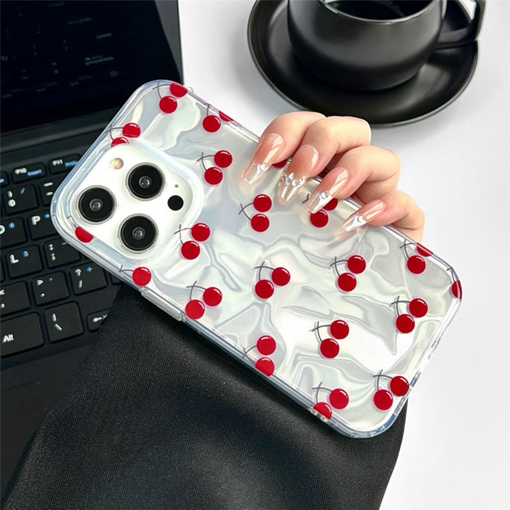 Summer Fruit Red Cherry Phone Cases Phone Case for Apple iphone 16 15 14 Plus 13 Pro Max 7 16e Shell Girls Silicone Back Cover