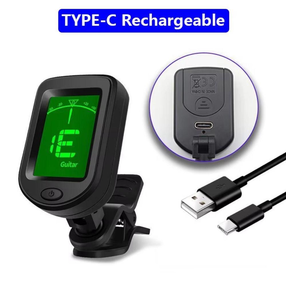 Clip On String Instruments Tuner Digital Instrument Tuner for Ukulele Bass Violin Banjo