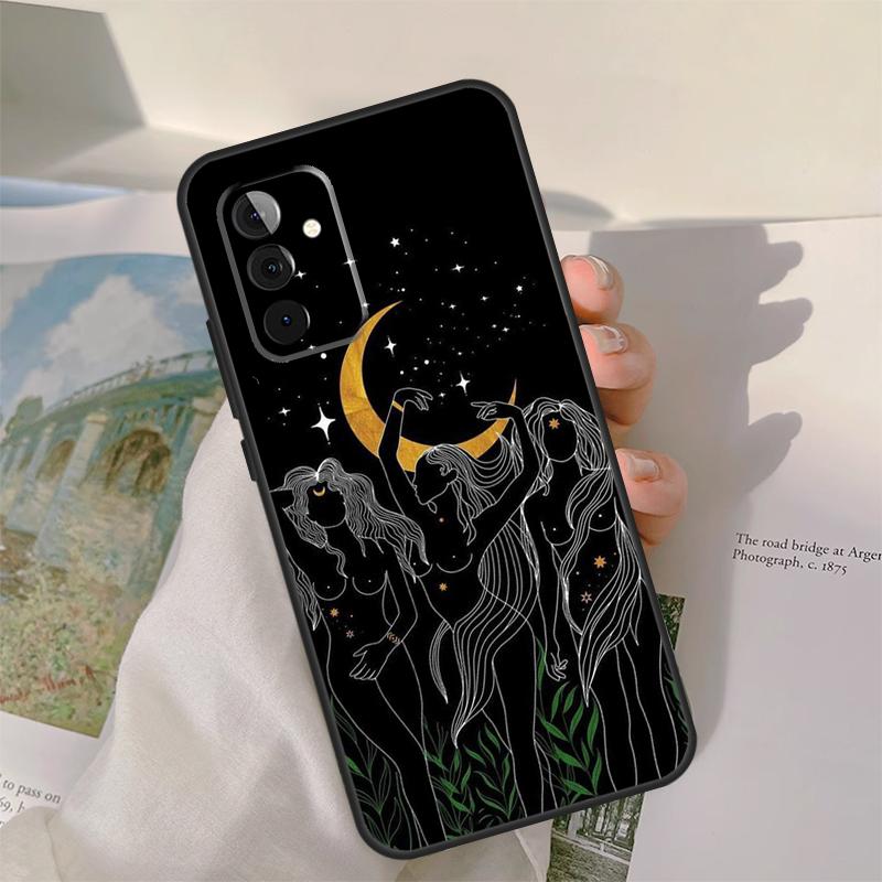 Crescent Moon Tarot Stars Sun Case For Samsung Galaxy A52 A32 A12 A22 A16 A26 A36 A56 A06 A55 A35 A15 A54 A34 A14 A13 A53