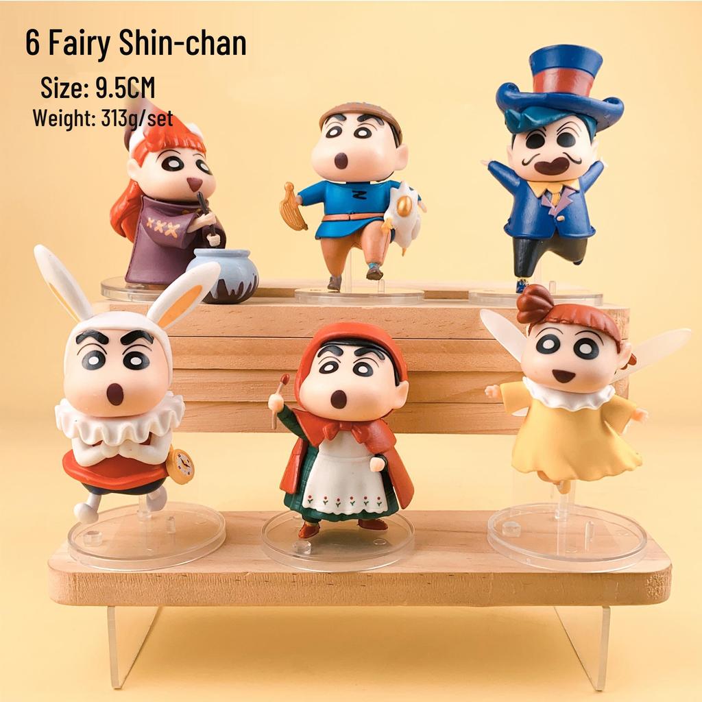 Shin-chan Crayon Nohara Anime Blind Box Figurine - Trendy Cartoon Model Ornament Toy.