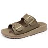 Fashion New Design Men's Sandals Casual Summer Beach Half Drag Outdoor Wear Anti-Slip Slippers Metal Buckle Cool Slides Shoes Flip Flops