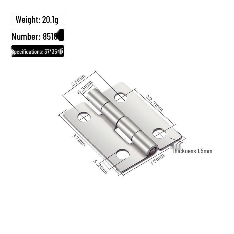 304 Stainless Steel 30x30 Industrial Butt Hinge for Electrical Cabinet, Door, and Window Equipment