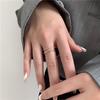 Korean-Style Gold-Plated Double Layer Micro-Paved Diamond Couple Rings for Index Finger - Simple and Fashionable