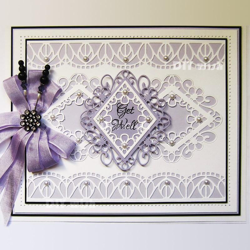 Frame Diamond Metal Lace Cutting Dies For Diy Scrapbooking Embossing Cards Crafts Die Cuts