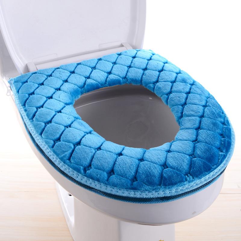 Bathroom Toilet Seat Cover Soft Warm Plush Toilet Cover Seat Lid Pad Home Decoration Toilet Seat Cover