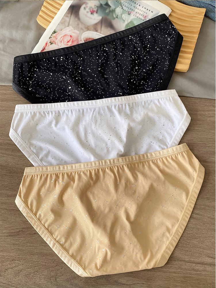 New Men's Sexy Low-Waist Briefs: Pure Style Bikini Triangle with Breathable Sequin Design