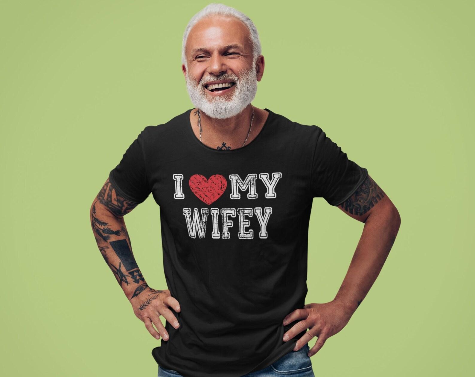 Mens Valentine s Day T-Shirt I Love My Wife Shirt Gift From Wife Shirt For Hubby Gift For Husband Anniversary Gifts For Him Men Husband L